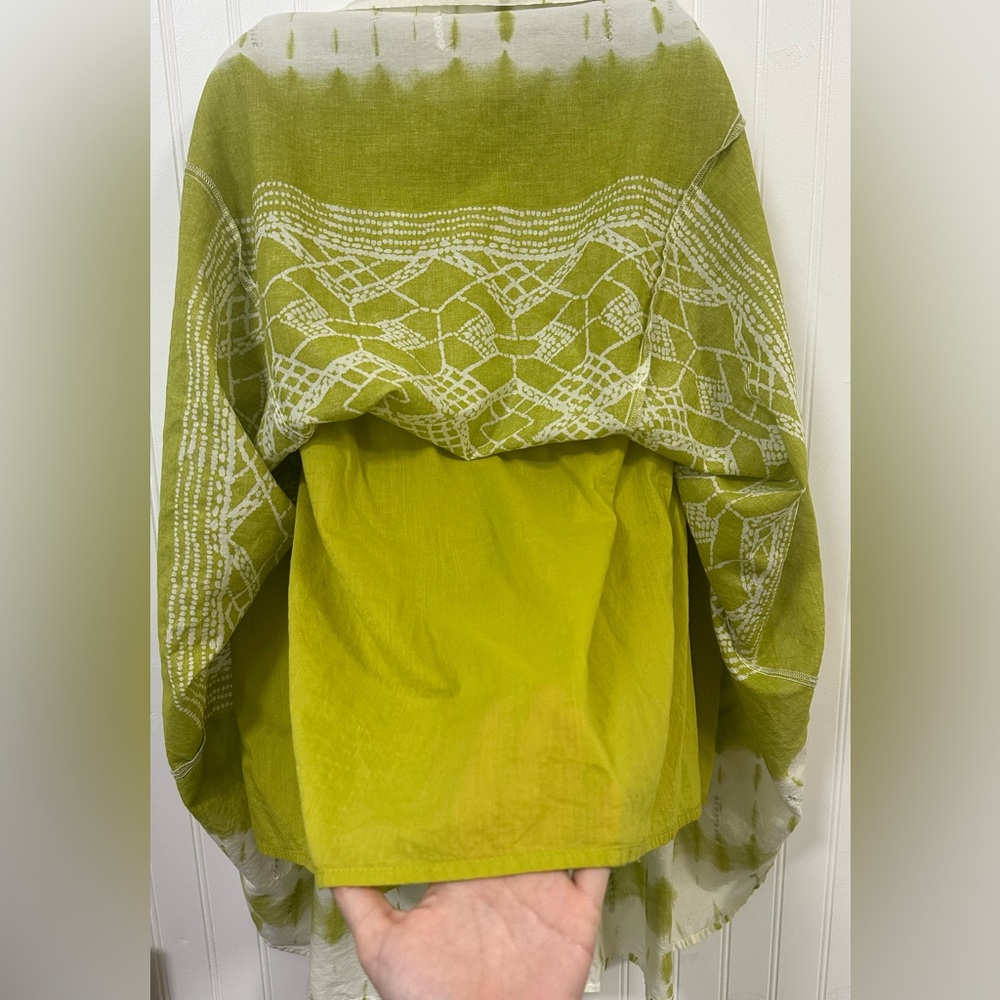 Style & Co 0X Coconut Girl Y2K Green Boho Tie Dye Cotton Tropical Maxi Skirt - Picture 11 of 14
